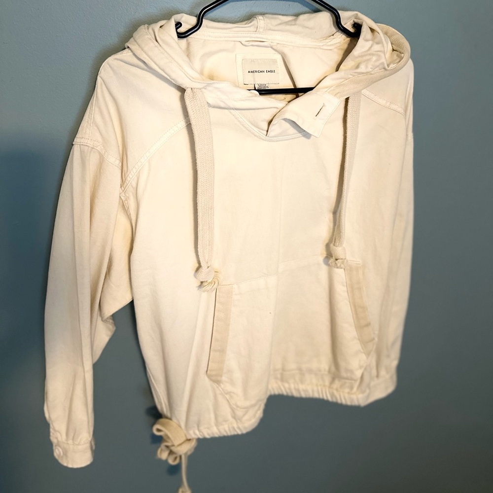 American Eagle Outfitters Cream Hoodie
